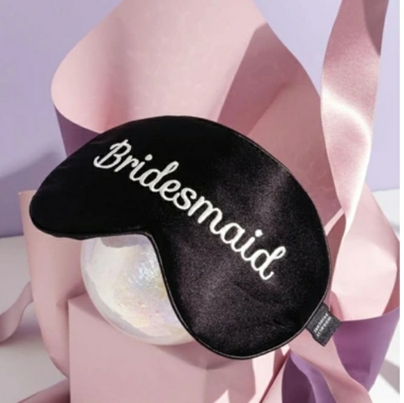 "Bridesmaid" Silk Sleep Eye Mask - Picture 1 of 2